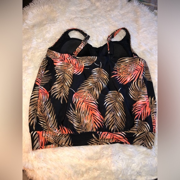 VENUS Black Orange and Tan Swim Tankini size 14 NWOT - Picture 10 of 10
